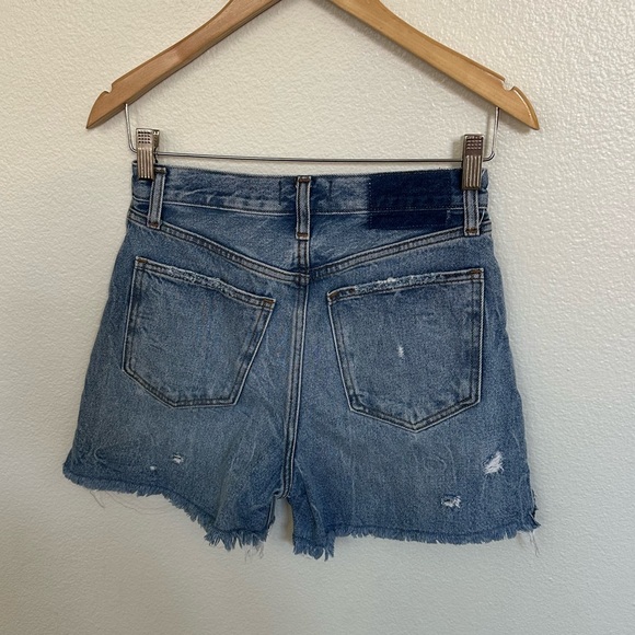 Abercrombie & Fitch Light Blue Distressed Jean Shorts - Picture 8 of 8
